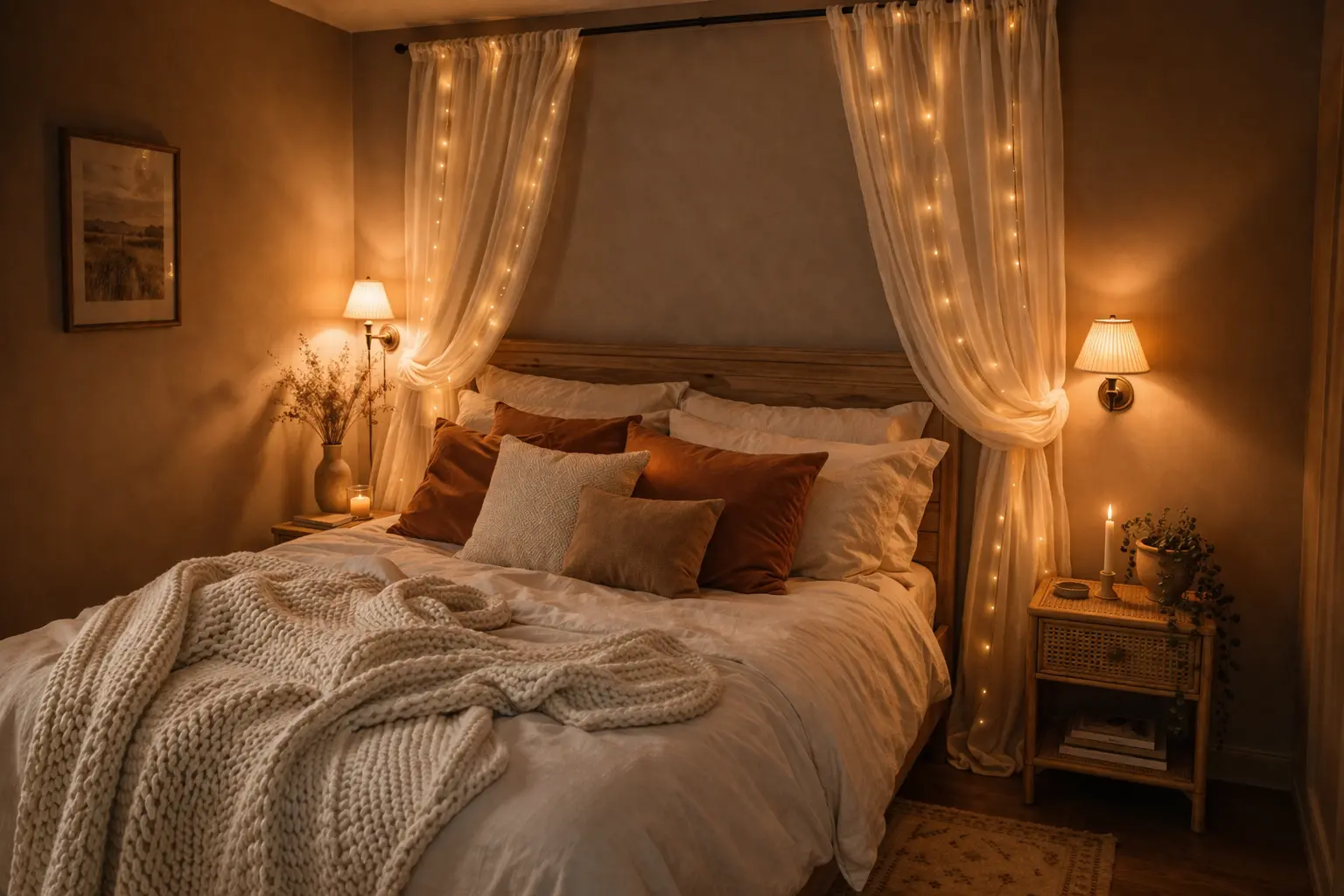 How to Create a Dreamy Bed Curtain Canopy in a Small Bedroom (No Four-Poster Required)